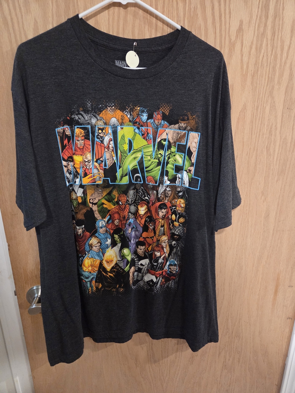 Marvel Multi-Color Superhero Collage Tee